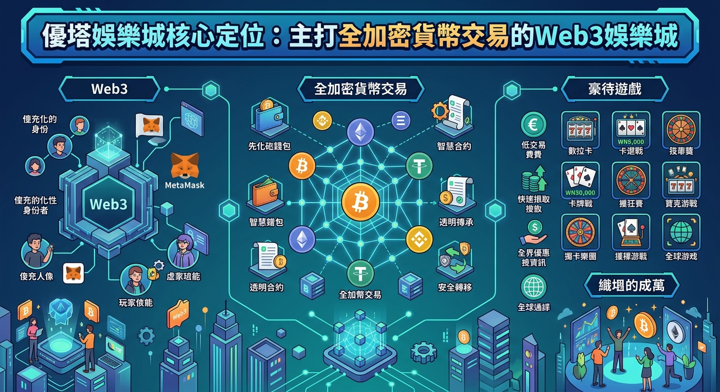 優塔娛樂城核心定位：主打全加密貨幣交易的Web3娛樂城
